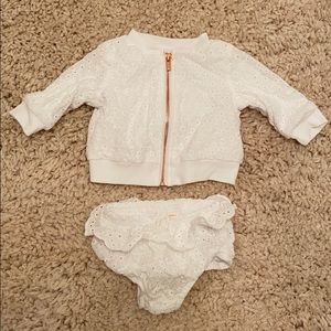 Cat & Jack Eyelet Jacket and Bloomers Set